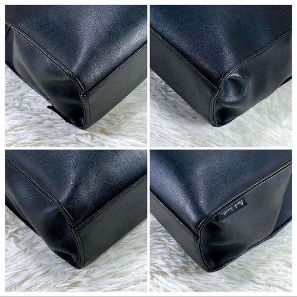 Paul Smith Black & Pink Leather Trimmed Satchel Bag - Picture 6 of 11